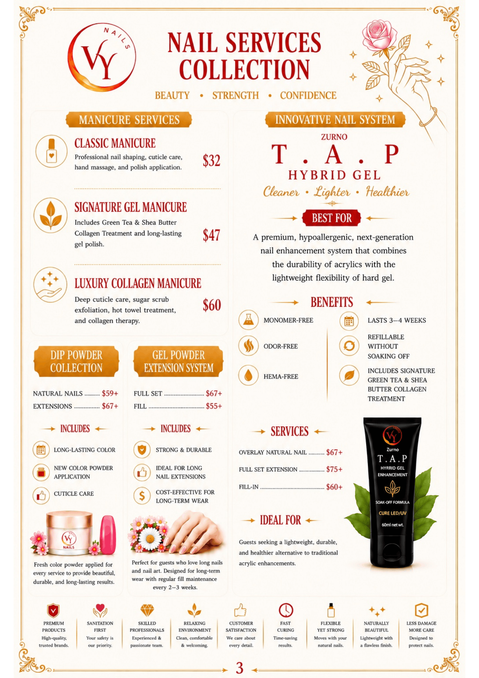 Vy Nails Menu Page 3 – Kid Services & Nails