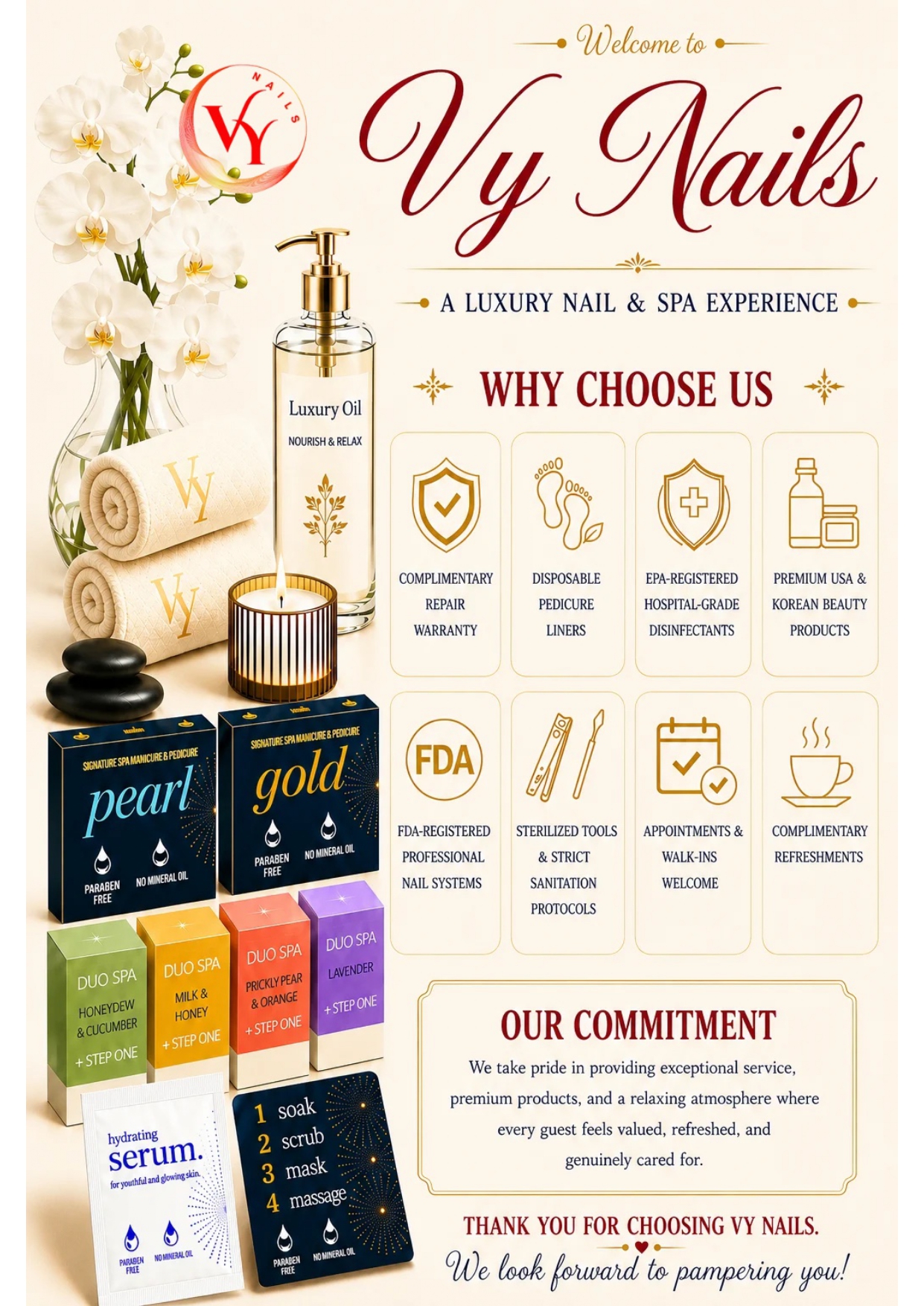 Vy Nails Menu Page 1
